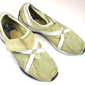 Dr. Scholl's Massaging Gel Sneakers Green Slip Ons Women's Size 8 Good Pre-Owned